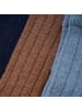 Minymo Kinder Socken "Wool Socks Rib 3-Pack" in Blau
