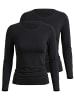 Nina von C. 2er Pack Langarm Shirt in schwarz