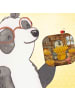 Mr. & Mrs. Panda Holzuntersetzer Pinguin Pommes Eimer Design ohn... in Weiß