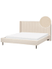 Beliani 2-tlg Doppelbett VILLETTE in Beige/Schwarz