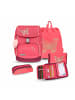 Belmil Rucksack Comfy Plus Premium Schulranzen Set 4-teilig Coral 7 Jahre