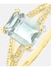 Diamant L'éternel Ring aus 375 Gelbgold mit Diamant mit Smaragd