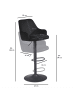 FineBuy Barstuhl in Schwarz / Samt / 45x45x106
