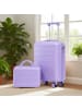 ABRIHOME Kofferset Hartschale mit Kosmetiktasche in lila
