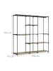 relaxdays Garderobe in Weiß -(B)182 x (H)182 x (T)43 cm