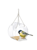 relaxdays Vogelfutterhaus in Transparent - (B)12,5 x (H)13 x (T)11,5 cm