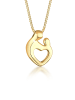 Elli Halskette 925 Sterling Silber Herz in Gold