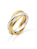 Elli Ring 925 Sterling Silber Ring Set in Zweifarbig