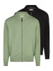 Redmond Strickjacke Basic in Grün / schwarz