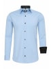 Rusty Neal Business Hemd Slim Fit Premium Cotton-Stretch in Hell Blau