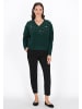 Usha Women Sweater in dark green melange
