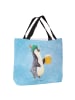 Mr. & Mrs. Panda Tote Bag Pinguin Bier ohne Spruch in Eisblau