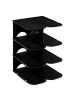5five Simply Smart Schuhregal für den Schrank PLOT für 4 Paare in Schwarz, 26,5 x 24,5 x 37,8 cm