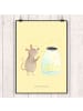 Mr. & Mrs. Panda Poster Maus Sterne ohne Spruch in Gelb Pastell