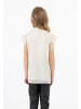 faina Bluse in Wollweiss mit Goldenen Punkten