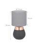 relaxdays Tischlampe in Grau/ Kupfer - (H)32 x Ø 18 cm
