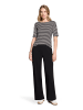 Betty Barclay Basic Shirt kurzarm in Taupe/Black
