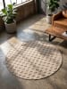 KADIMA DESIGN Flachgewebe-Teppich Schachbrett Grafisch Modern Pflegeleicht in Beige