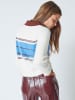 Co'couture Stripe Zip Knit ToryCC in Off white