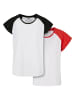 Urban Classics Urban Classics T-Shirts in white/hugered+white/black