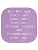 Mr. & Mrs. Panda Untersetzer Glas Spruch Mutiger Schulanfang mit... in Lavendeltraum