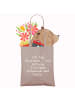 Mr. & Mrs. Panda Tote Bag Spruch Sprechende Biologin mit Spruch in Braun Pastell