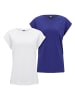 Urban Classics T-Shirt in white+bluepurple
