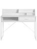 Beliani Schreibtisch ZYRA in Weiß - (W) 110 x (H) 95 x (L) 50 cm