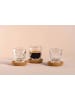 LEONARDO 3er Set Espresso-Set mit Untersetzer Gocce 60 ml in transparent