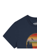 wat? Apparel T-Shirt Sunset Berge & Tannen in Dunkelblau