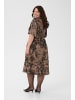KAFFE curve Kleid KCjamia Regular fit in Brown Graphic Print