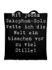 Mr. & Mrs. Panda Shopping Tasche Spruch Saxophon Magie mit Spruch in Schwarz