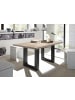 58 aufm Kessel ESSZIMMERTISCH Eila 8 200 x 100 x 75 Esstisch Schwarzstahl/Eiche Sägerau