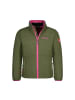 Trollkids 3 in 1 Jacke "Skanden" in Dunkle Olive/Hellmagenta