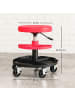 HOMCOM Werkstatthocker,Ø38 x 40-51H cm,Rot