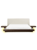 Beliani Doppelbett ZEN in Braun/Weiß - (W) 308 x (H) 86 x (L) 229 cm