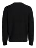 JACK & JONES Junior Strickpullover Rippstrick Rundhals Jjsage in black