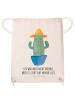 Mr. & Mrs. Panda Jutebeutel Kaktus Hut mit Spruch in Creme