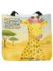 Mr. & Mrs. Panda Tote Bag Giraffe Blumenkranz Design mit Spruch in Weiß