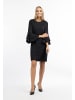 Usha Damen Kleid Mit Glanzgarn in Schwarz