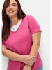 sheego Kurzarmshirt in fuchsia