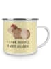 Mr. & Mrs. Panda Emaille Tasse Meerschweinchen Weisheit mit Spruch in Gelb Pastell