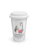 Mr. & Mrs. Panda Tumbler Pinguin mit Kind mit Spruch in Weiß