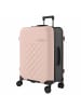 rollink Vega 360 - faltbarer 4-Rollen-Trolley 65 cm in rose smoke