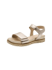 Tamaris Leder-Sandalen mit Keilabsatz „Comfort“ Gold