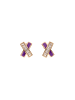 gaya Women Earrings in Rose Gold Purple