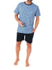 NORMANN Kurzarm Schlafanzug Shorty Pyjama 125 105 90 554 in hellblau