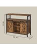 VASAGLE Sideboard Daxton in Vintagebraun - (B)33 x (H)80 x (T)100 cm