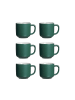 6er Set Espressotassen Jasper in Grün 100 ml
