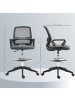 Vinsetto Bürostuhl-L68 x T66 x H100–120 cm-Grau